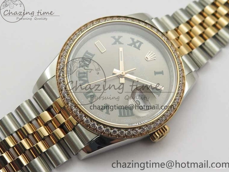 BP Bracelet Roman Dial on 36 Best Edition 1:1 DateJust SS Gray Maker RG Jubilee 126281 0418